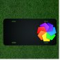 Custom Personalized License Plate With Add Names To Colorful Pattern Circle NEW