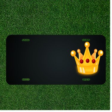 Custom Personalized License Plate With Add Names To Fancy Crown Design NEW