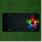 Custom Personalized License Plate With Add Names To Colorful Paint Splash Hands