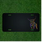 Custom Personalized License Plate With Add Names To Colorful Bull Design NEW