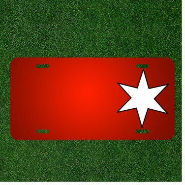 Custom Personalized License Plate With Add Names To White Star Design NEW