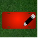 Custom Personalized License Plate With Add Names To Black Pencil Design NEW