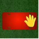 Custom Personalized License Plate With Add Names To Hand Palm Stop Yellow