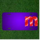 Custom Personalized License Plate With Add Names To Alphabet M Abc Letter