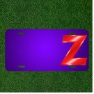 Custom Personalized License Plate With Add Names To Alphabet Z Abc Letter