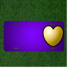 Custom Personalized License Plate With Add Names To Heart Gold Valentine Love