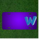 Custom Personalized License Plate With Add Names To W Alphabet Abc Blue