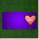 Custom Personalized License Plate With Add Names To Heart Love Valentine Red