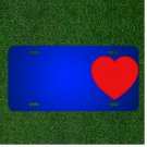 Custom Personalized License Plate With Add Names To Heart Love Red Shape