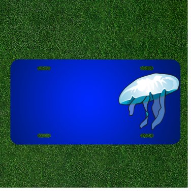 Custom Personalized License Plate With Add Names To Jellyfish Sea Ocean Water