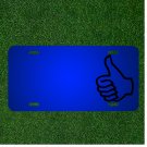 Custom Personalized License Plate With Add Names To Thumbs Up Hand Gestures