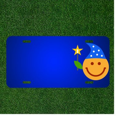 Custom Personalized License Plate With Add Names To Clem Magic Smiley Wizard