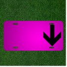 Custom Personalized Car License Plate With Add Names To Arrow Down Direction
