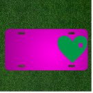 Custom Personalized Car License Plate With Add Names To Heart Green Icon