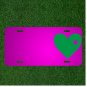 Custom Personalized Car License Plate With Add Names To Heart Green Icon