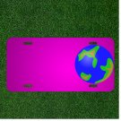Custom Personalized Car License Plate With Add Names To Globe World Planet
