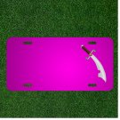 Custom Personalized Car License Plate With Add Names To Scimitar Blade Weapon