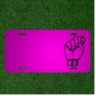 Custom Personalized Car License Plate With Add Names To Hand Gesturing Gesture