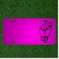 Custom Personalized Car License Plate With Add Names To Hand Gesturing Gesture
