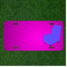 Custom Personalized Car License Plate With Add Names To Chair Armless Blue
