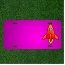Custom Personalized Car License Plate With Add Names To Rocket Vertical Start