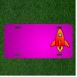 Custom Personalized Car License Plate With Add Names To Rocket Vertical Start