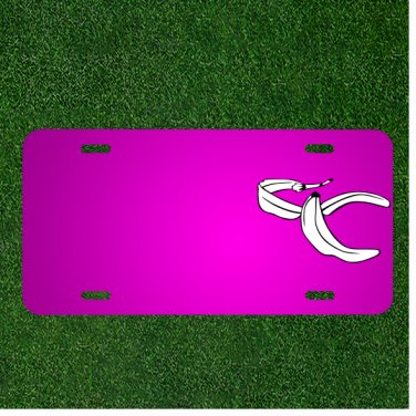 Custom Personalized Car License Plate With Add Names To Banana Peels Peeled