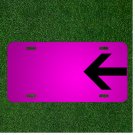 Custom Personalized Car License Plate With Add Names To Arrow Left Black