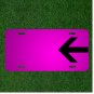 Custom Personalized Car License Plate With Add Names To Arrow Left Black