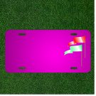Custom Personalized Car License Plate With Add Names To Flags Red Green