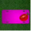 Custom Personalized Car License Plate With Add Names To Tomato Sliced Cut