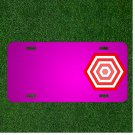 Custom Personalized Car License Plate With Add Names To Hexagon Red Sign