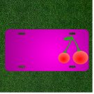 Custom Personalized Car License Plate With Add Names To Cherries Red Green