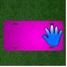 Custom Personalized Car License Plate With Add Names To Fingers Palm Blue