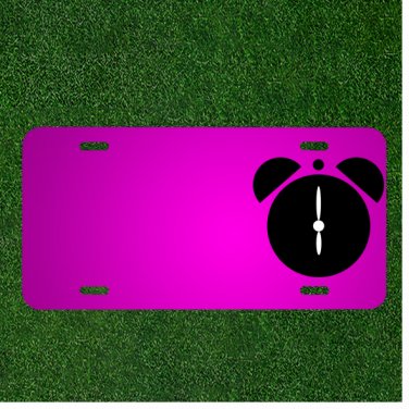 Custom Personalized Car License Plate With Add Names To Time Alarm Clock