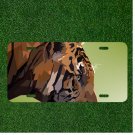 Custom Personalized License Plate Auto Tag With Animal Decoration Tiger