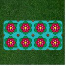 Custom Personalized License Plate Auto Tag With Pink And Green Cartoon Flower