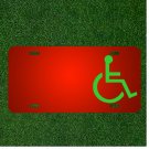 Custom Personalized License Plate With Add Names To Wheelchair Green Symbols