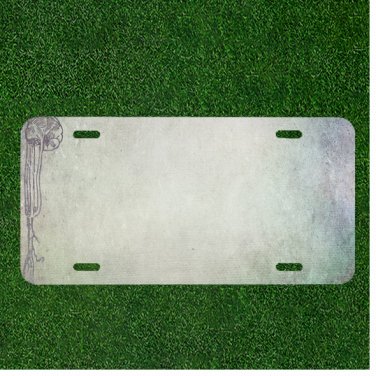 Creative License Plate Auto Tag With Gray Design Background Add Names