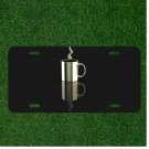 Custom Personalized License Plate With Cup Of Coffee Design Add Names
