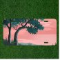 Custom Personalized License Plate Tag With Amazing Trees With Pink Background