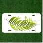 Custom Personalized License Plate Auto Tag With Gorgeous Green Leaf Design