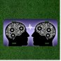 Custom Personalized License Plate Auto Tag With Two Human Brain Design