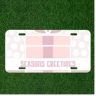 Custom Personalized License Plate With Creative Design Art With Seasons Greeting