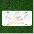 Custom Personalized License Plate With Creative Design Art With Happy Holidays