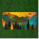 Custom Personalized License Plate Auto Tag With Stunning Colorful Art Design