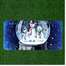 Custom Personalized License Plate Auto Tag With Snowmen In Globe Design