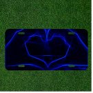 Custom Personalized License Plate Auto Tag With Stunning Laser Hands Heart