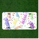 Custom Personalized License Plate Auto Tag With Colorful Confetti Design Art