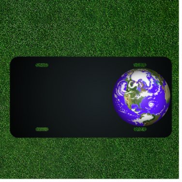 Custom Personalized License Plate With Add Names To Earth Planet Globe
